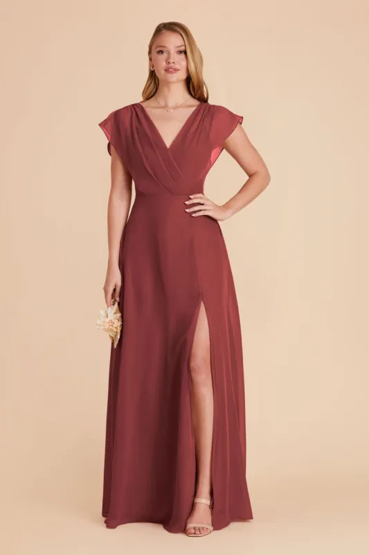 Violet Chiffon Dress - Rosewood sold by Birdy Grey