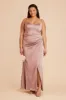 Anne Matte Satin Dress - English Rose sold by Birdy Grey