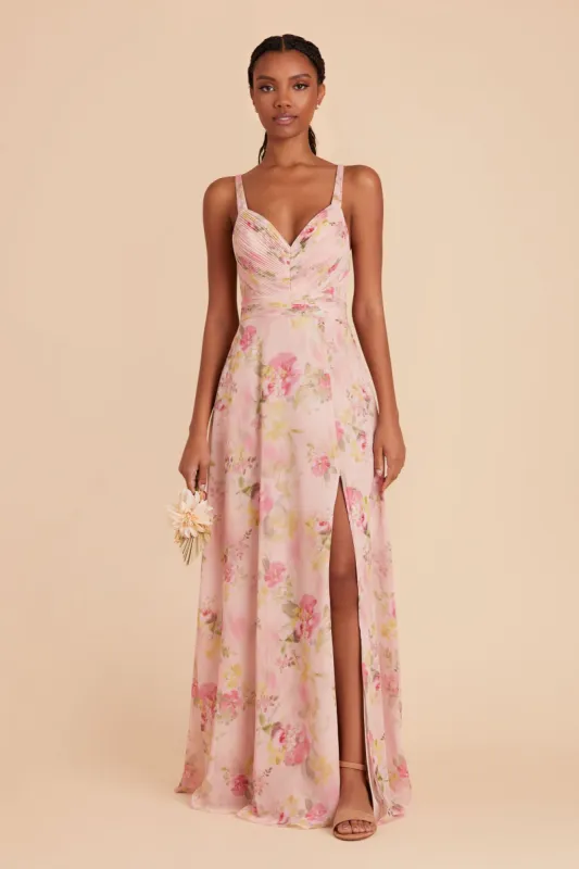 Deborah Chiffon Dress - Vintage Pink Floral sold by Birdy Grey