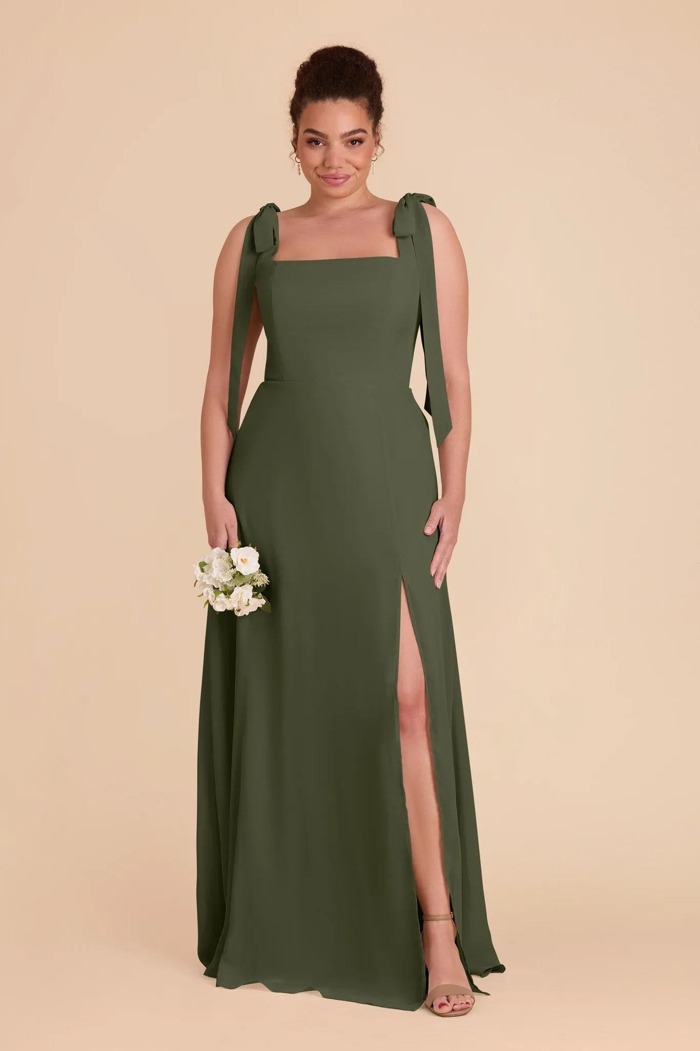 Alex Convertible Dress Chiffon - Olive sold by Birdy Grey