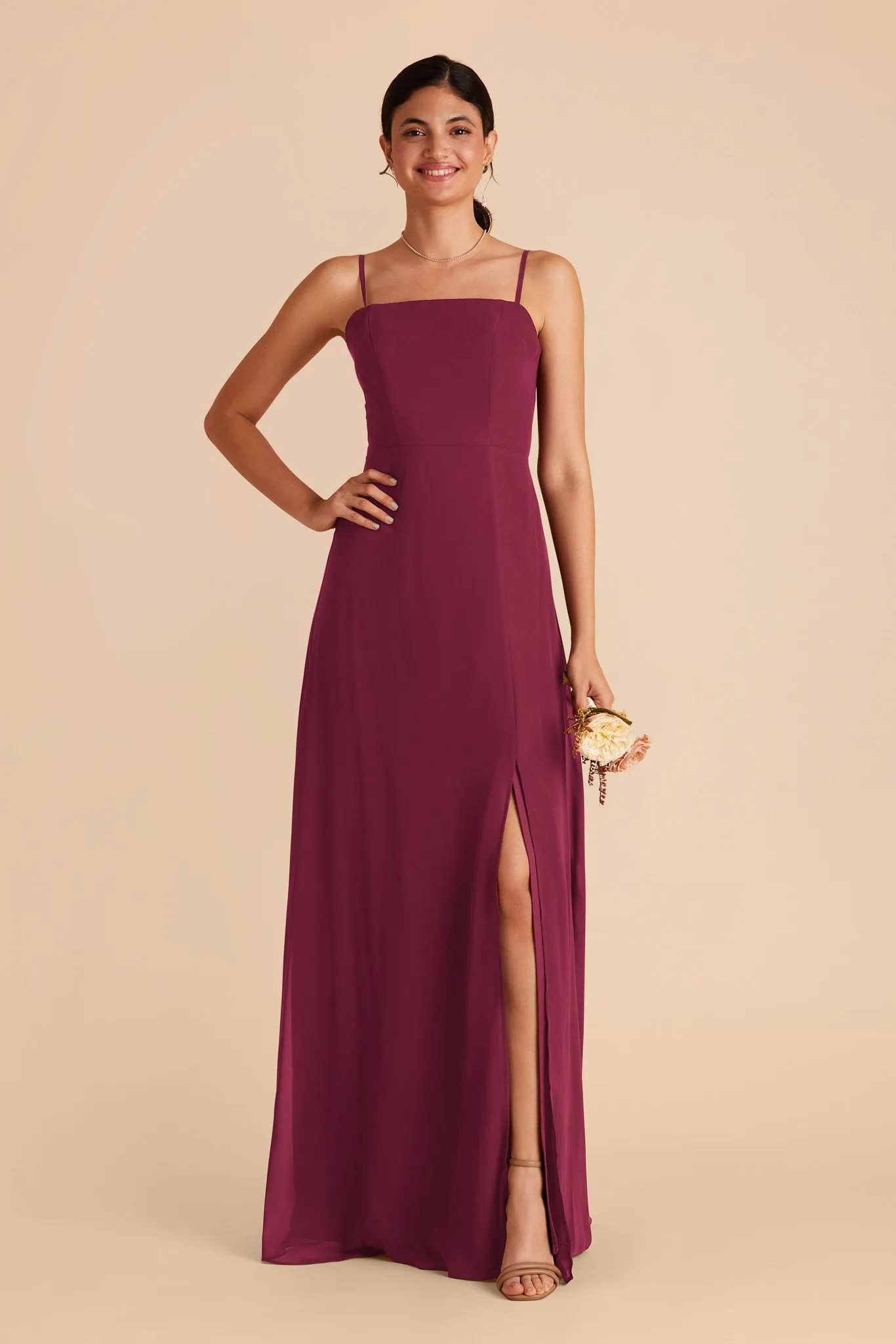 Chris Convertible Chiffon Dress - Berry sold by Birdy Grey product image thumbnail 5