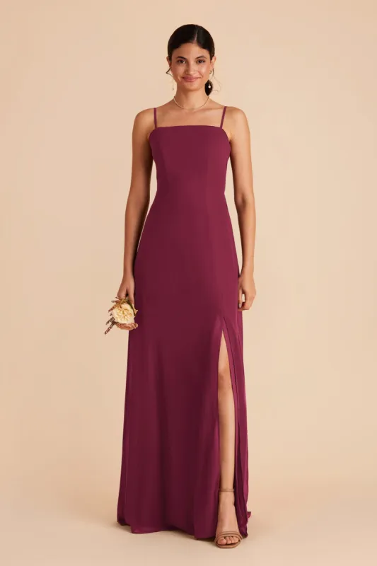 Chris Convertible Chiffon Dress - Berry sold by Birdy Grey