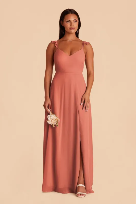 Doris Chiffon Dress - Terracotta sold by Birdy Grey