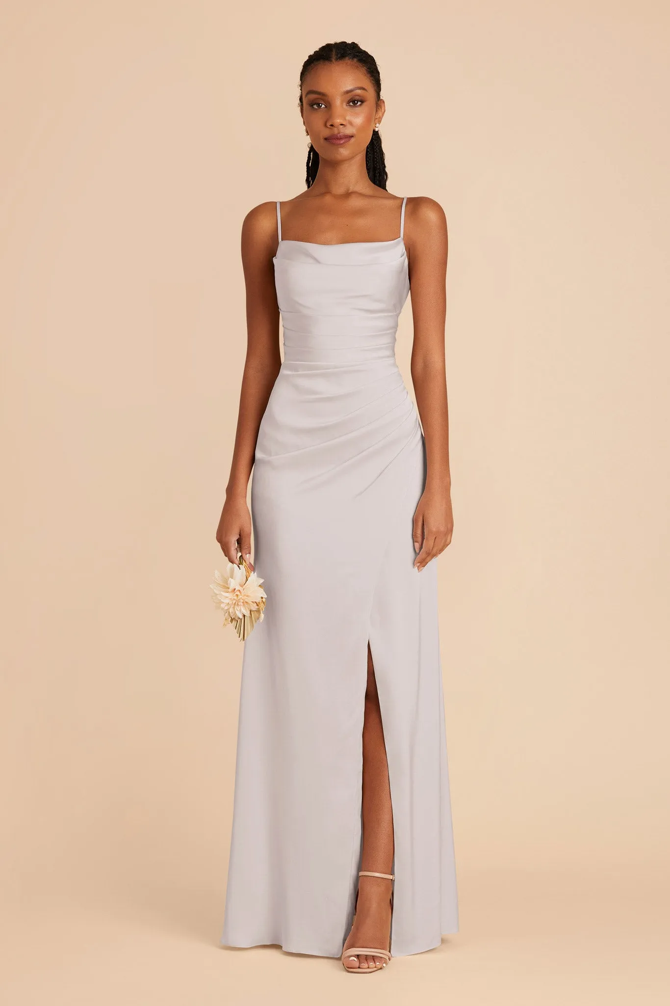 Lydia Matte Satin Dress - Platinum sold by Birdy Grey product image thumbnail 3