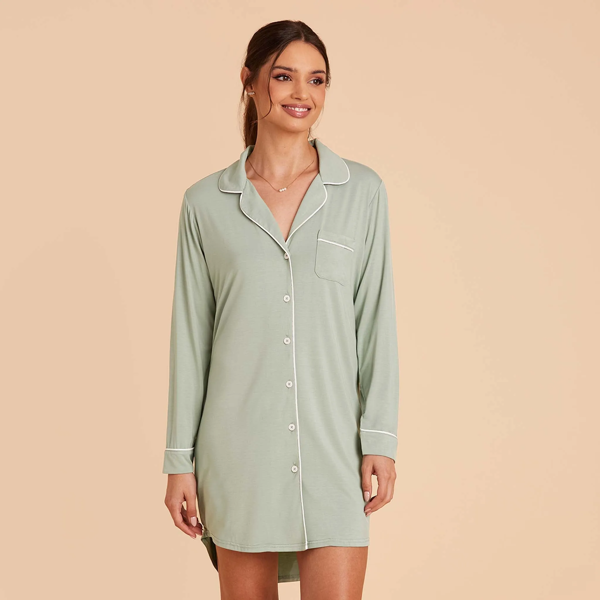 Kamryn Sleepshirt - Sage sold by Birdy Grey product image thumbnail 3