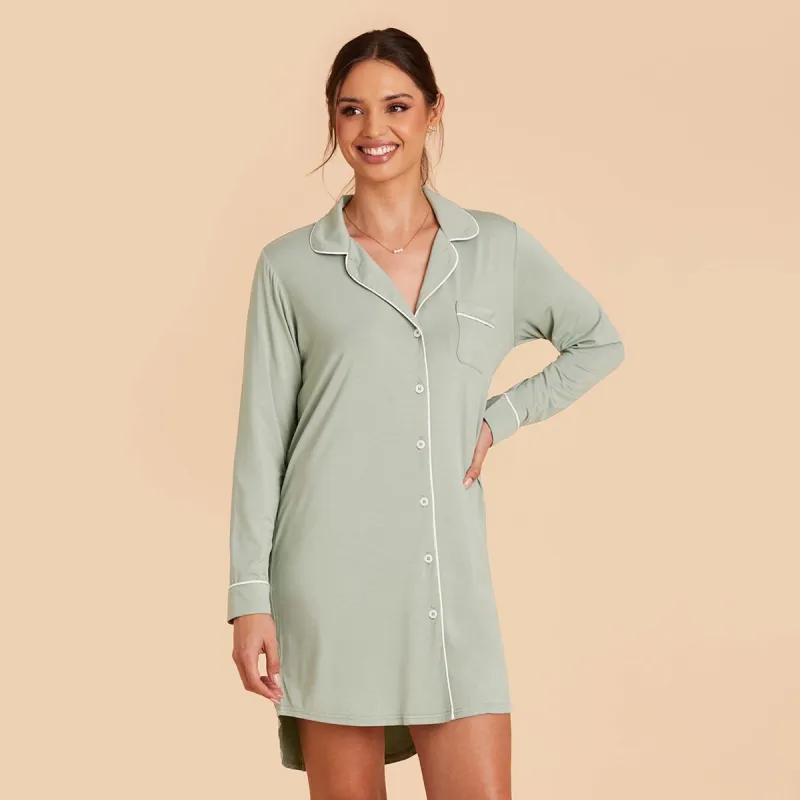 Kamryn Sleepshirt - Sage made by Birdy Grey