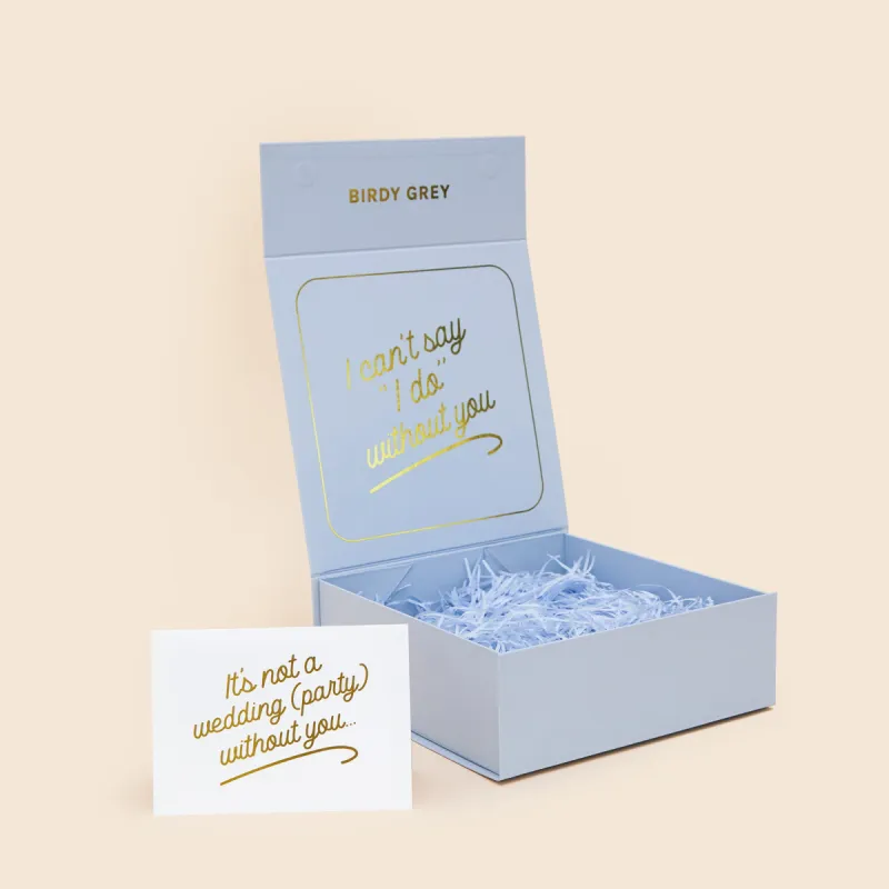 Bridesmaid Proposal Box - Dusty Blue sold by Birdy Grey