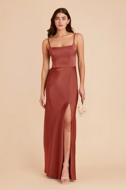 Mai Matte Satin Dress - Spice sold by Birdy Grey