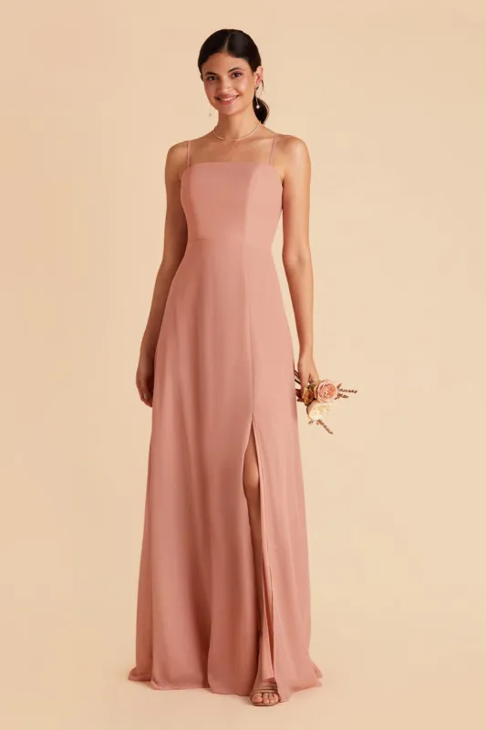 Chris Convertible Chiffon Dress - Dusty Rose sold by Birdy Grey
