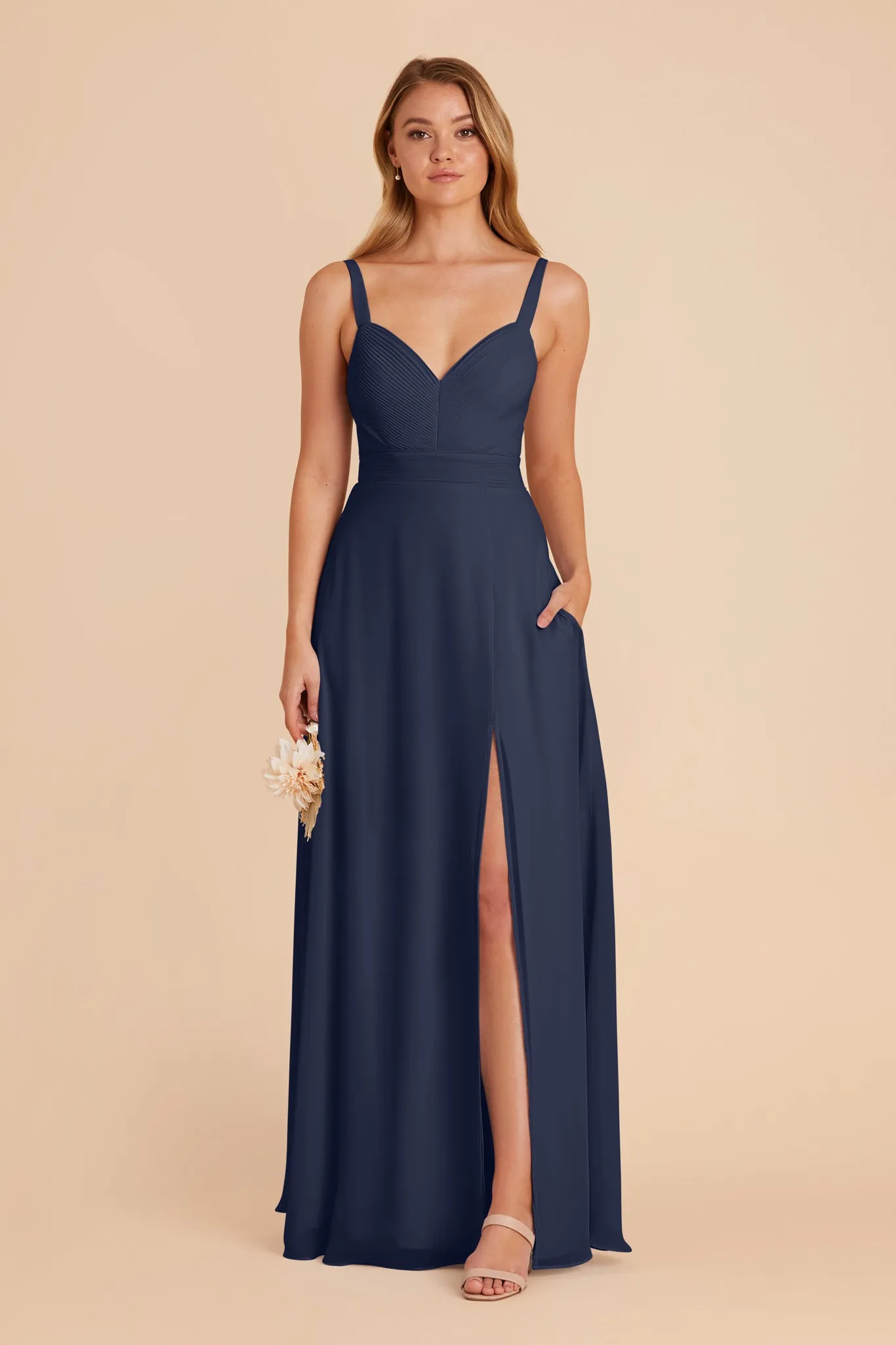 Deborah Chiffon Dress - Slate Blue sold by Birdy Grey product image thumbnail 4