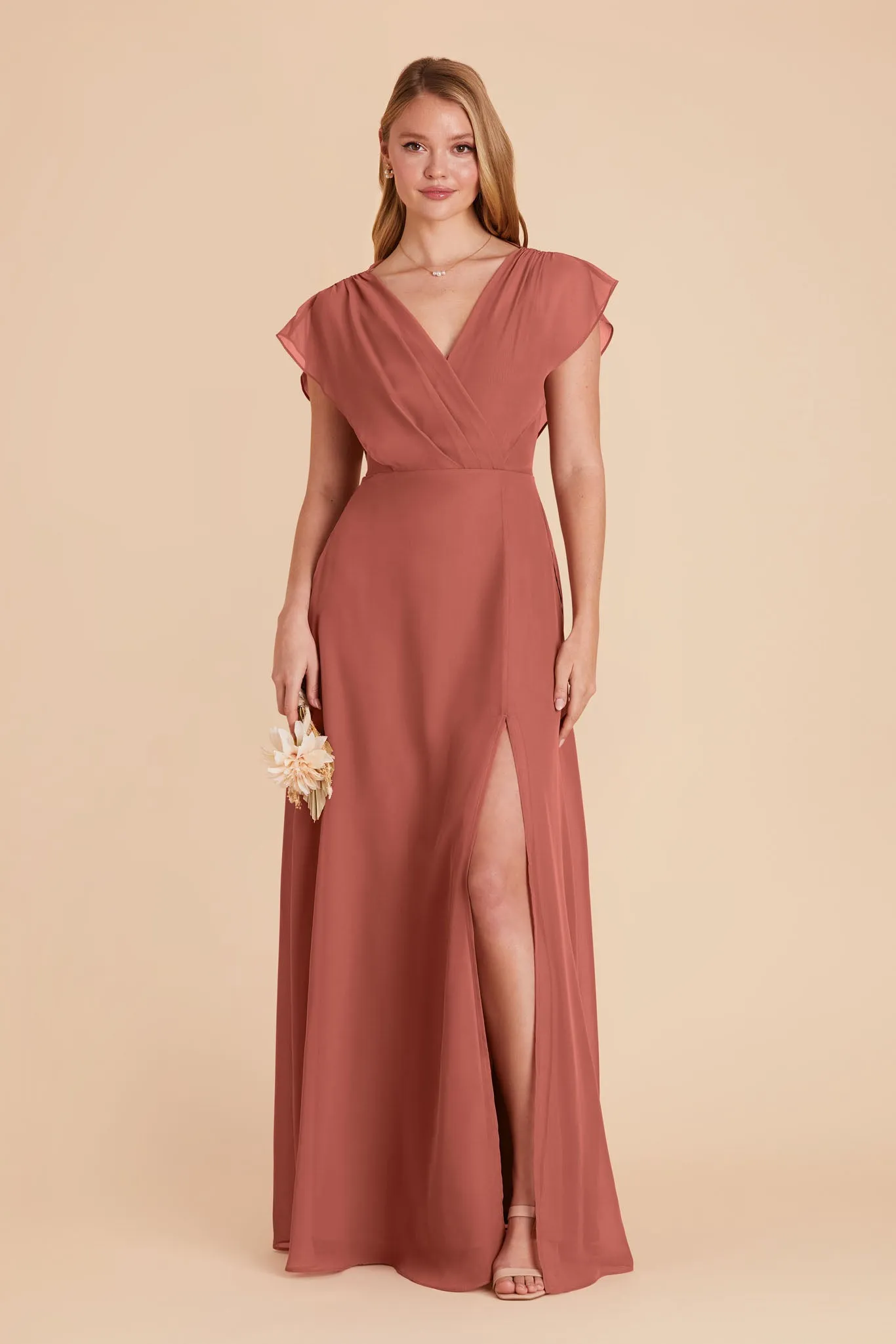 Violet Chiffon Dress - Desert Rose sold by Birdy Grey product image thumbnail 5