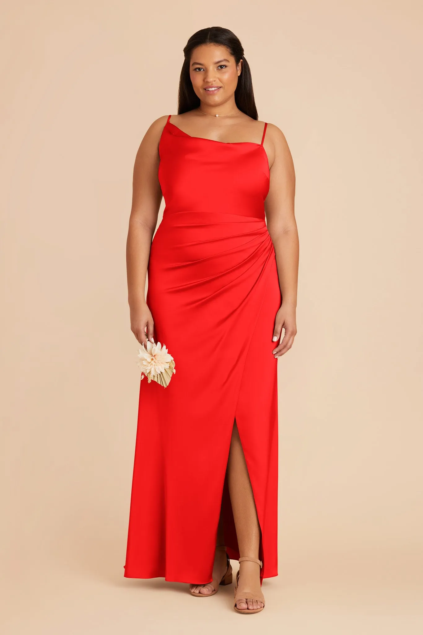 Jennifer Matte Satin Dress - Lipstick Red sold by Birdy Grey product image thumbnail 2