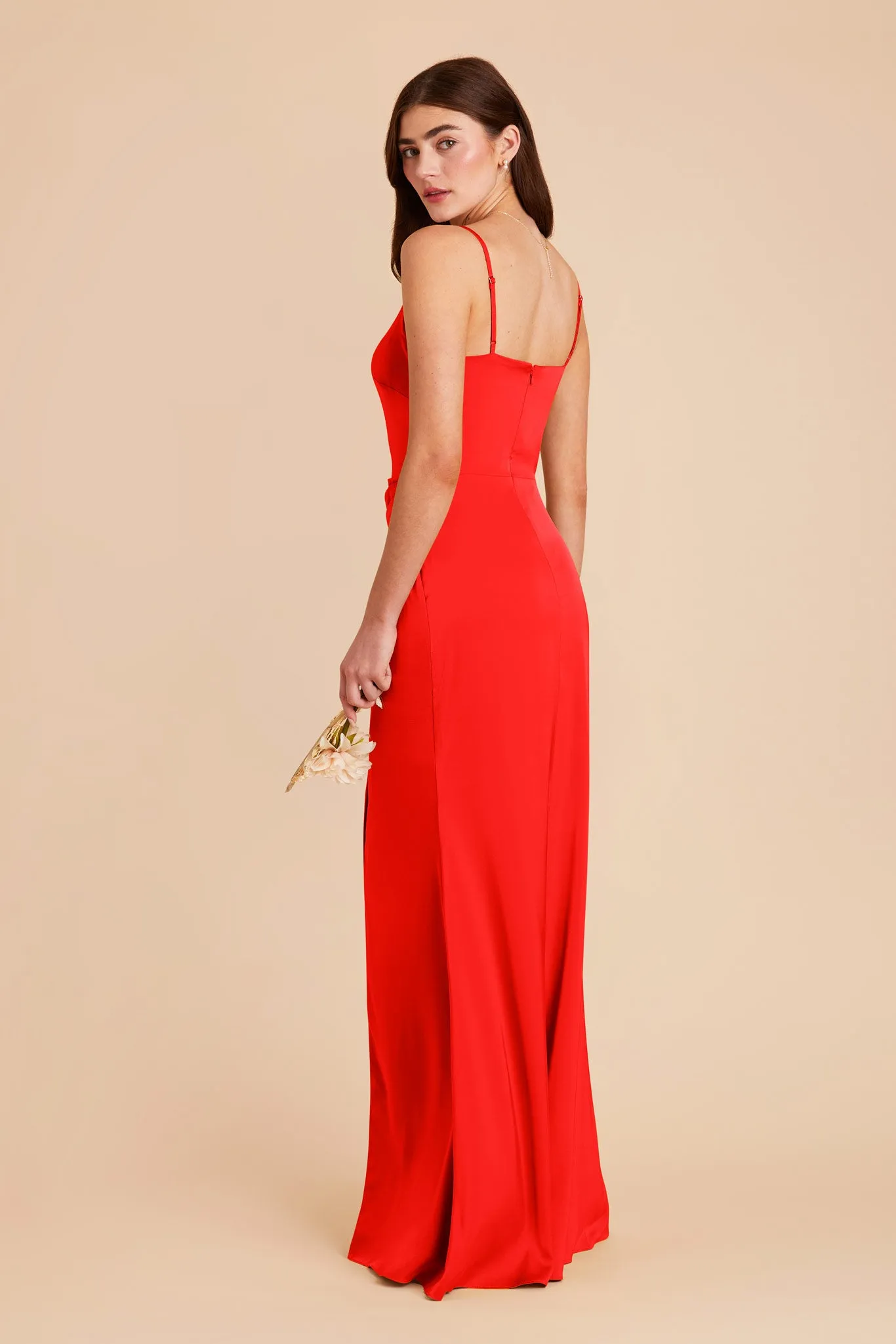 Jennifer Matte Satin Dress - Lipstick Red sold by Birdy Grey product image thumbnail 4