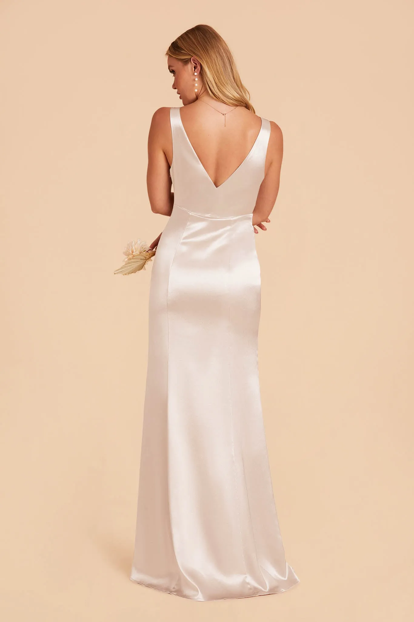 Gloria Shiny Satin Dress - Champagne sold by Birdy Grey product image thumbnail 5