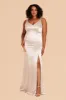 Gloria Shiny Satin Dress - Champagne sold by Birdy Grey