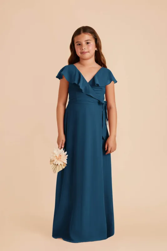 Jax Junior Chiffon Dress - Ocean Blue sold by Birdy Grey