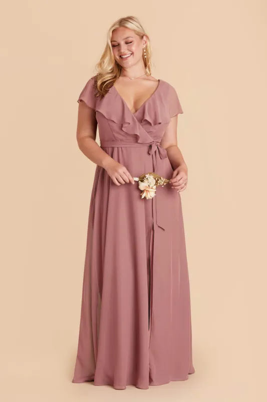 Jackson Chiffon Dress - Dark Mauve sold by Birdy Grey