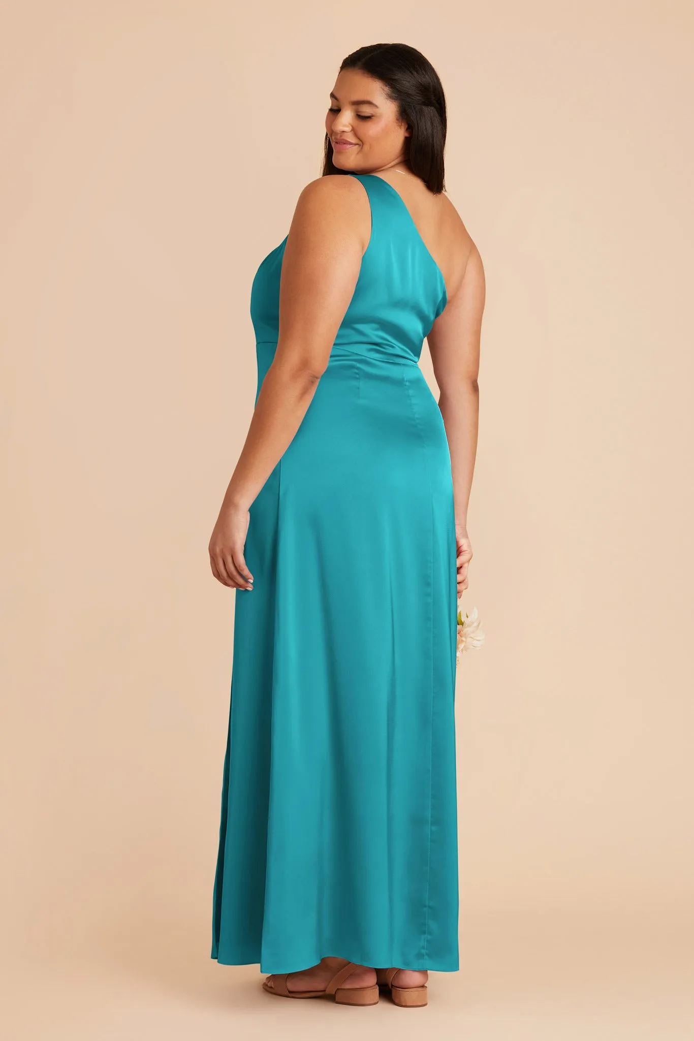 Kira Matte Satin Dress - Teal sold by Birdy Grey product image thumbnail 5