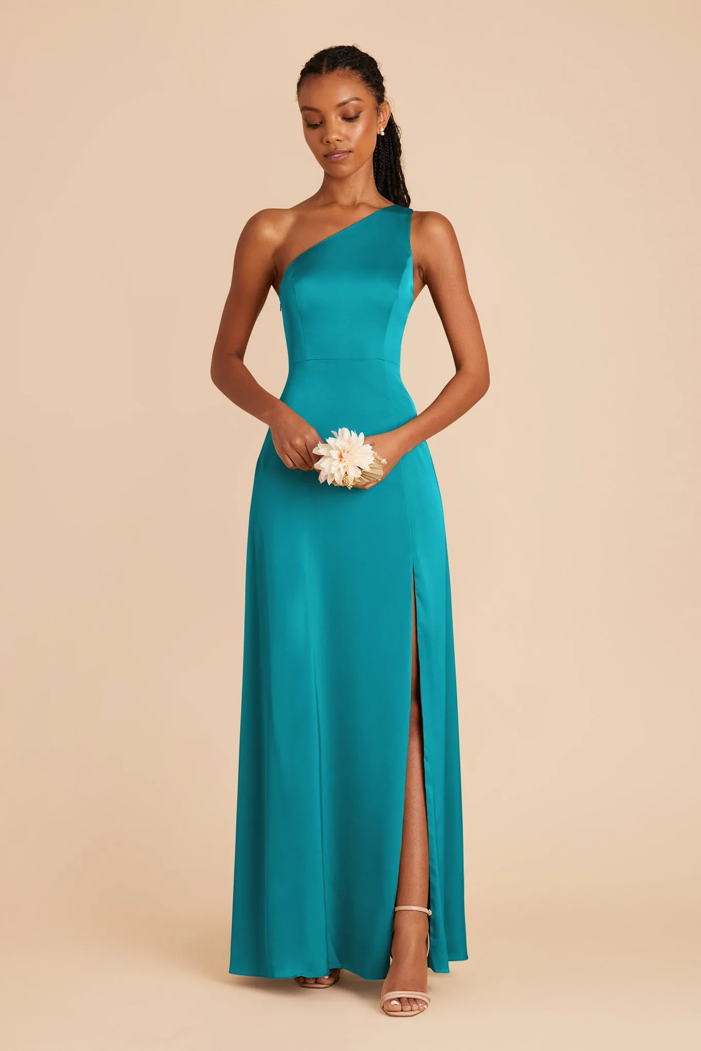 Kira Matte Satin Dress - Teal sold by Birdy Grey product image thumbnail 3