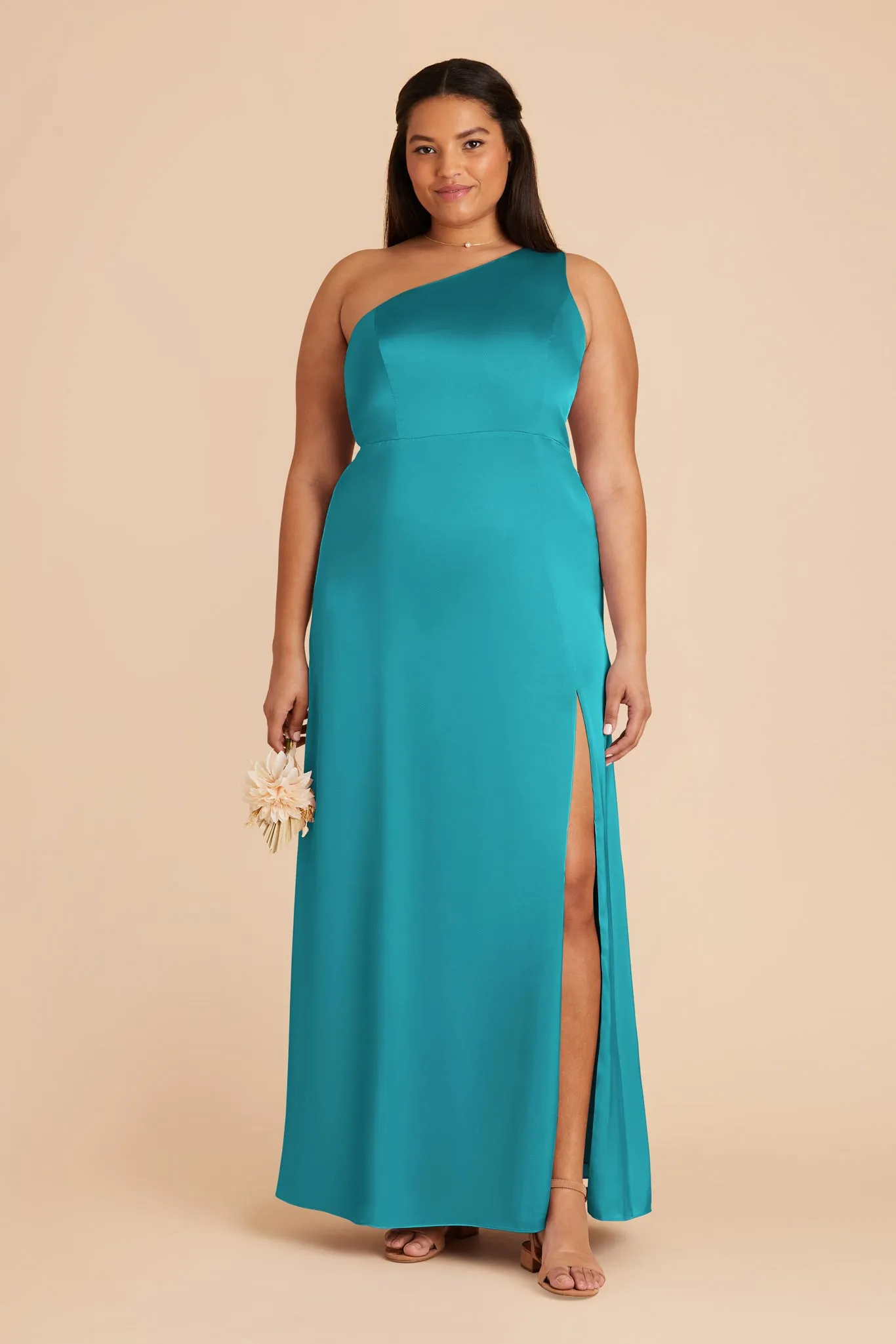 Kira Matte Satin Dress - Teal sold by Birdy Grey product image thumbnail 2