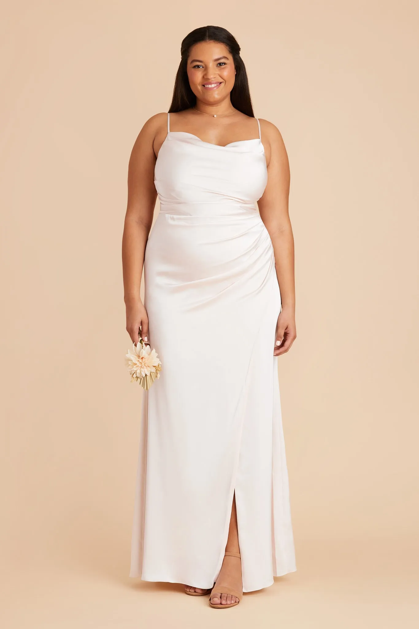 Lydia Matte Satin Dress - White sold by Birdy Grey product image thumbnail 4
