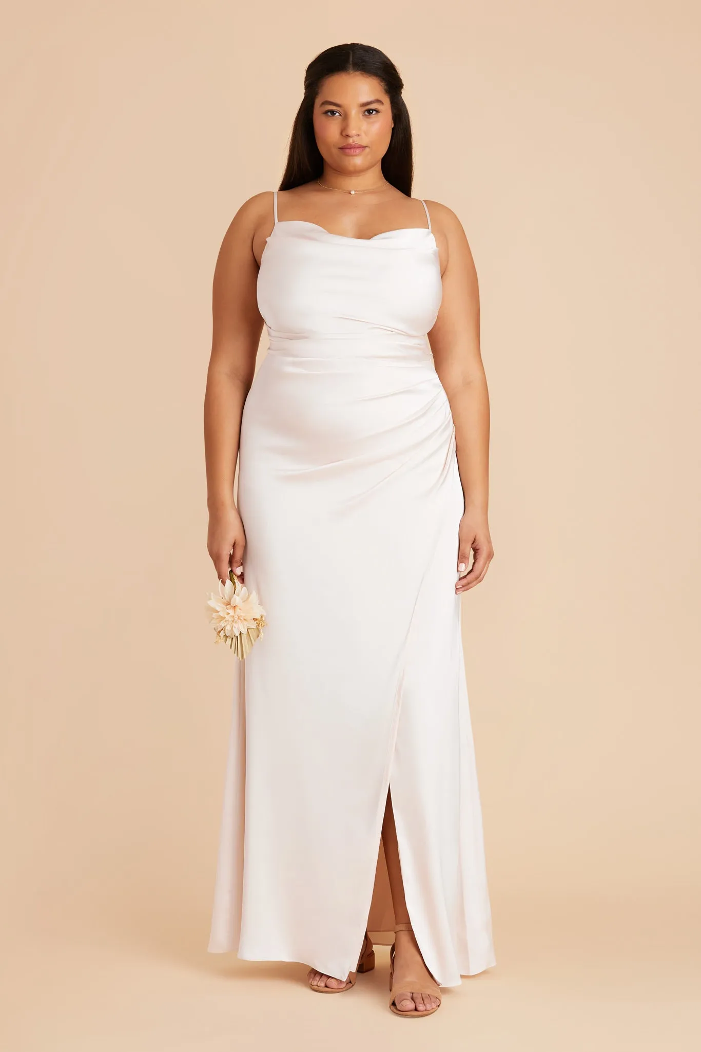 Lydia Matte Satin Dress - White sold by Birdy Grey product image thumbnail 2