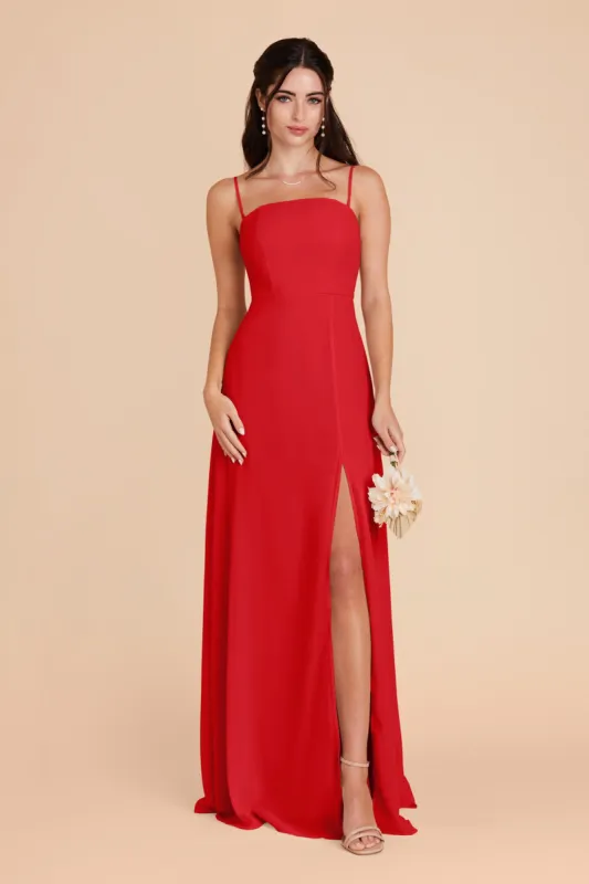 Chris Convertible Chiffon Dress - Ruby Red sold by Birdy Grey