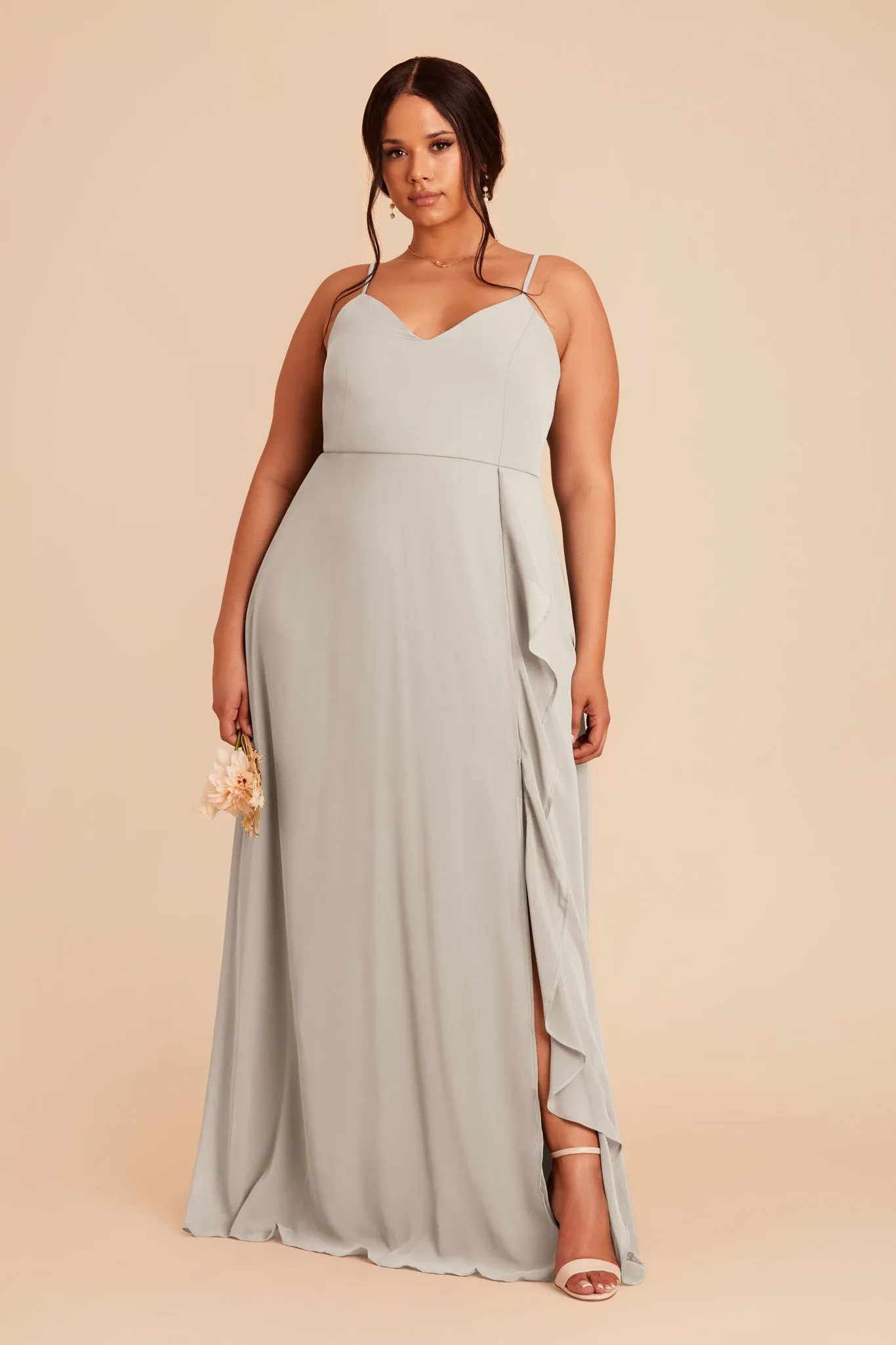 Theresa Chiffon Dress - Dove Gray sold by Birdy Grey product image thumbnail 2