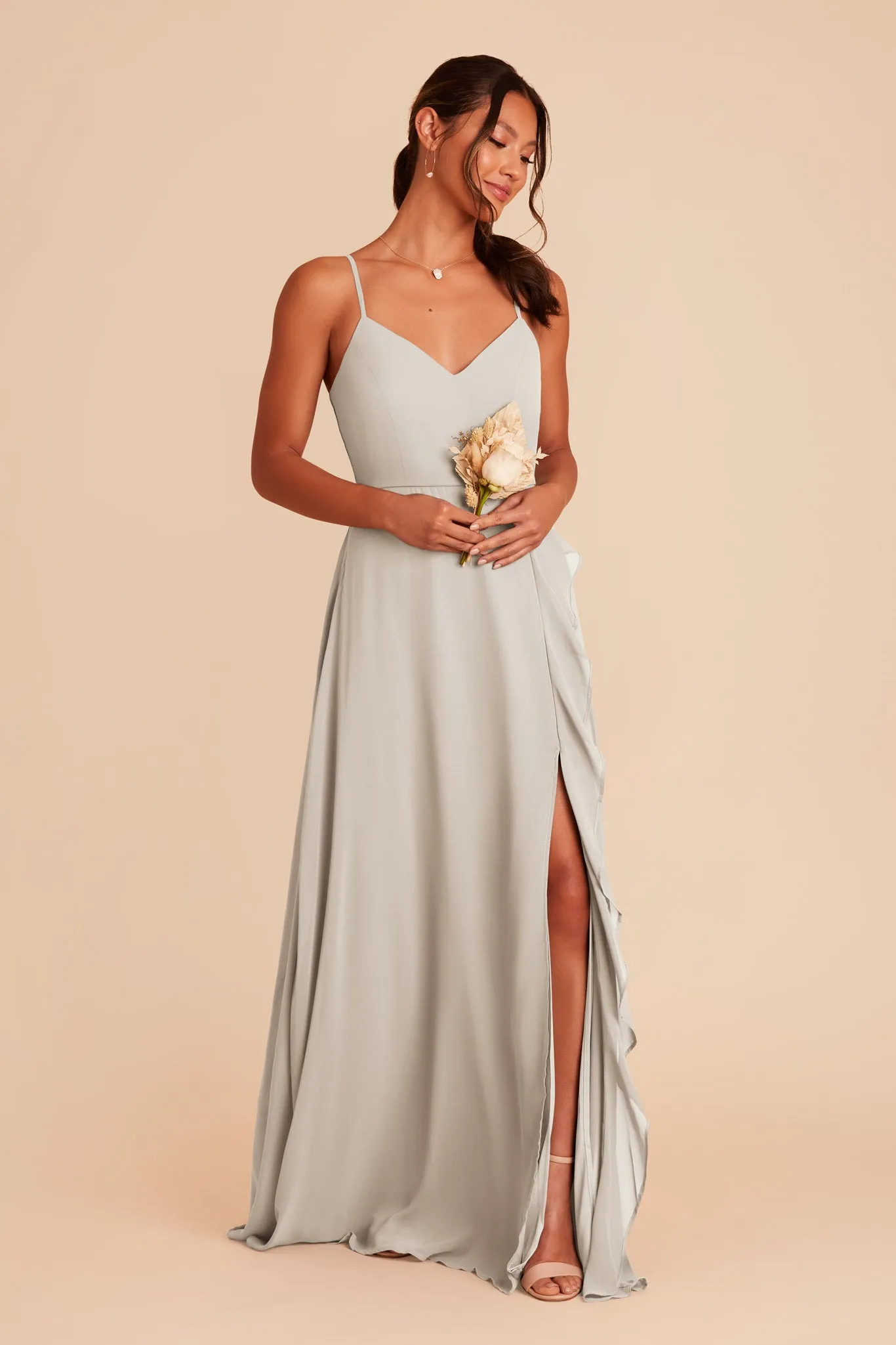 Theresa Chiffon Dress - Dove Gray sold by Birdy Grey product image thumbnail 4