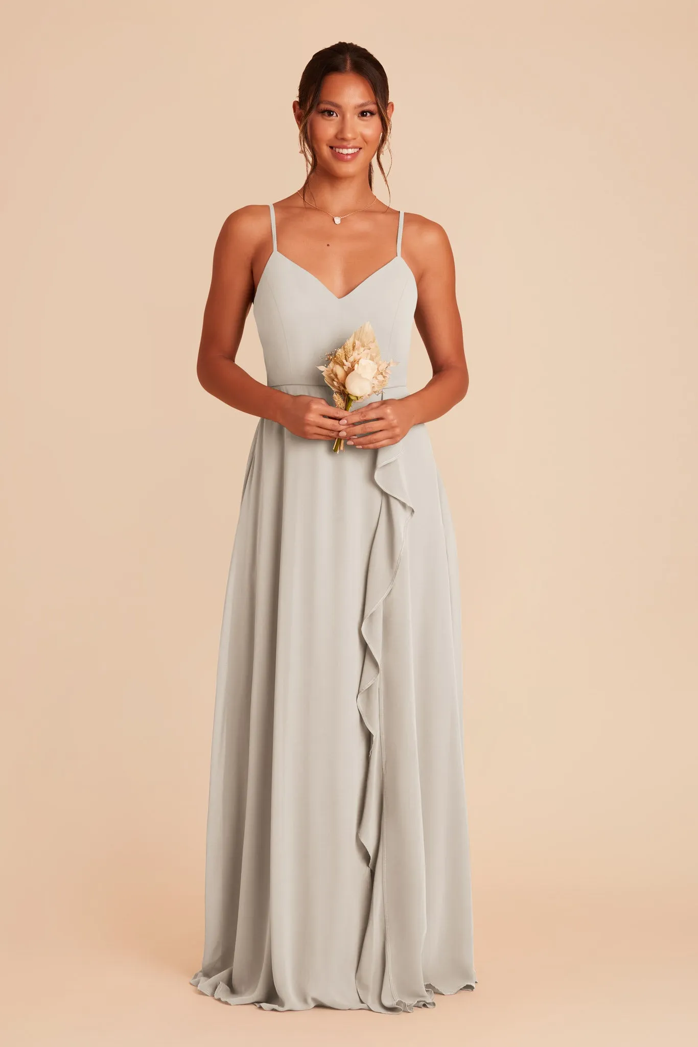 Theresa Chiffon Dress - Dove Gray sold by Birdy Grey product image thumbnail 3