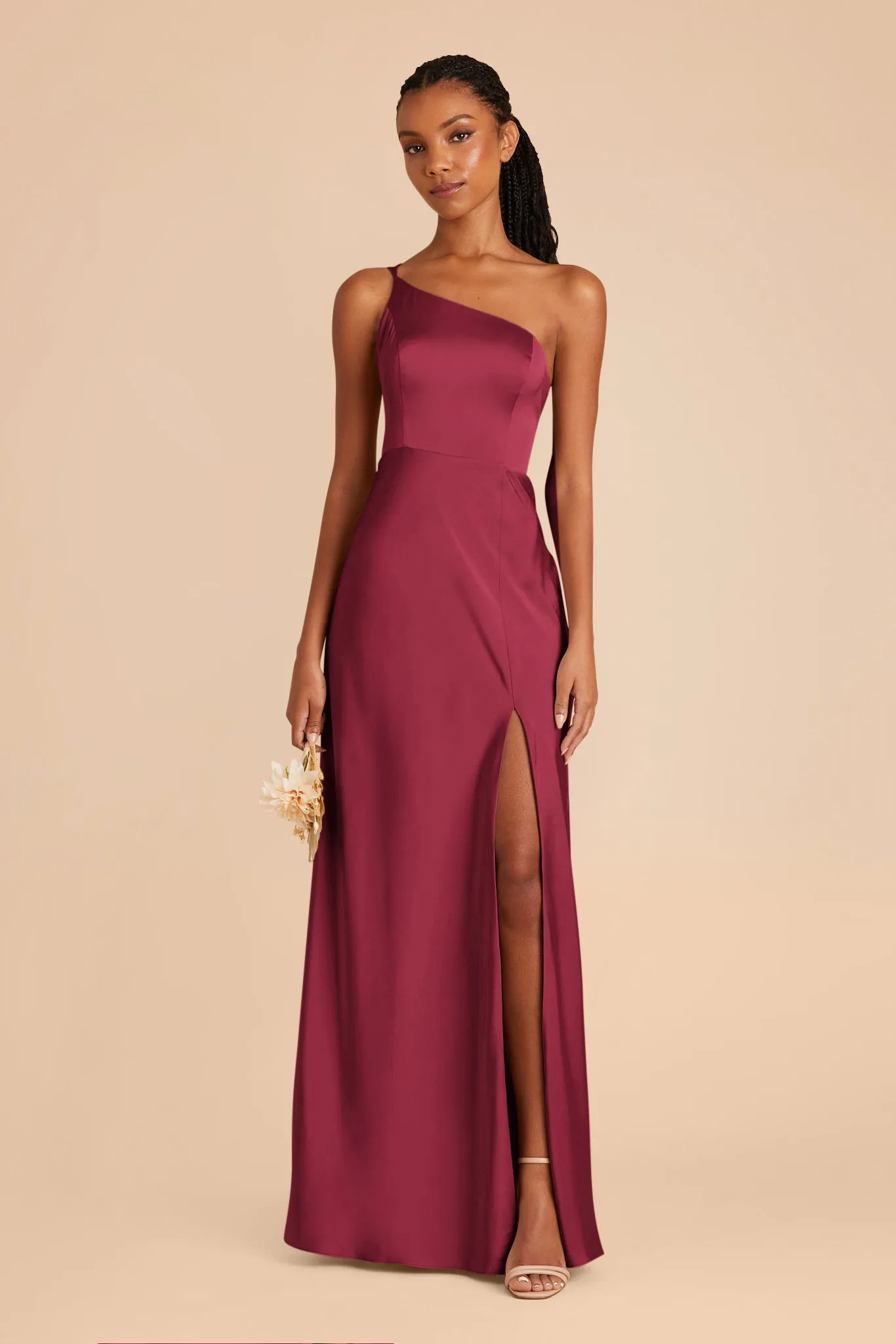 Kensie Matte Satin Dress - Berry sold by Birdy Grey product image thumbnail 3
