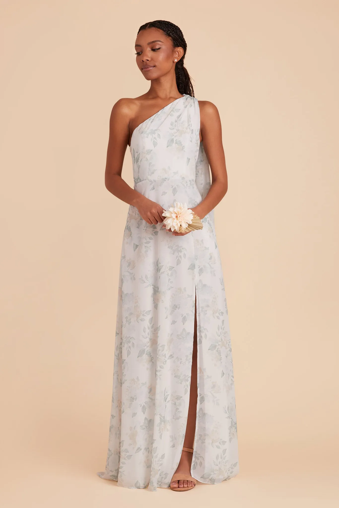 Melissa Chiffon Dress - Sage Spring Garden sold by Birdy Grey product image thumbnail 4