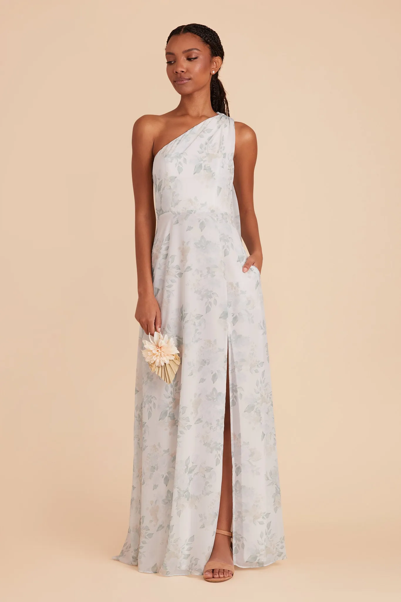 Melissa Chiffon Dress - Sage Spring Garden sold by Birdy Grey product image thumbnail 5