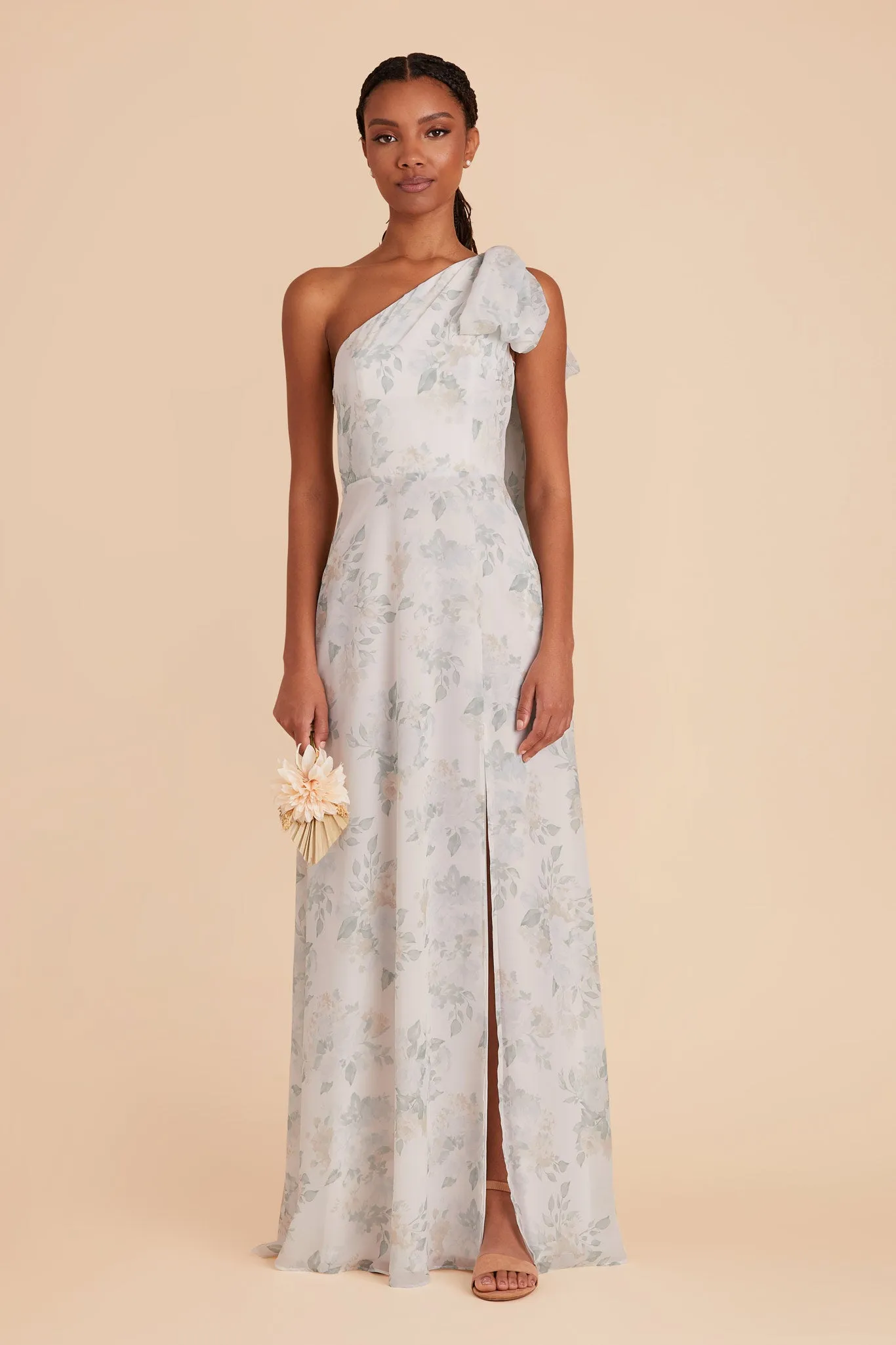 Melissa Chiffon Dress - Sage Spring Garden sold by Birdy Grey