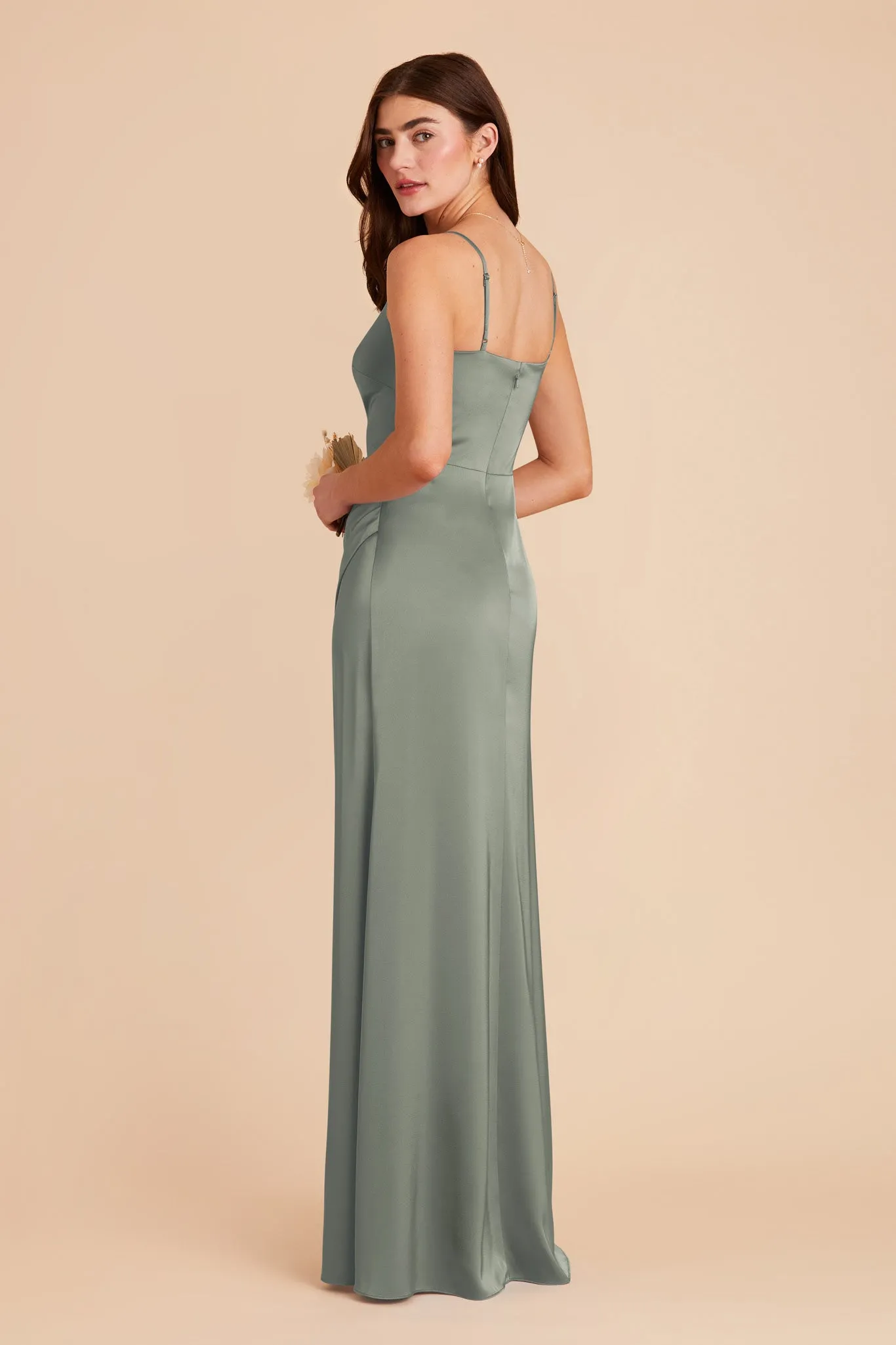 Jennifer Matte Satin Dress - Sea Glass sold by Birdy Grey product image thumbnail 5