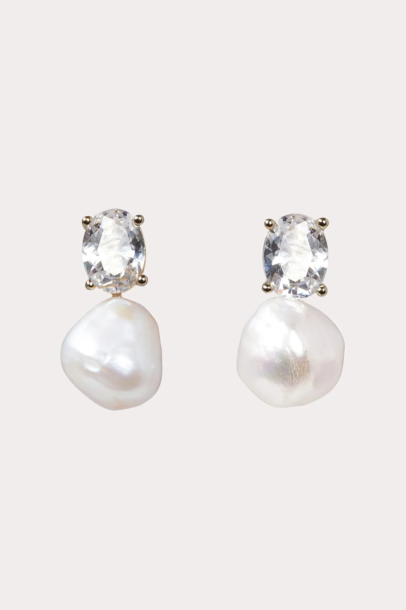 Portofino Baroque Pearl Drop Earrings - Gold sold by Birdy Grey