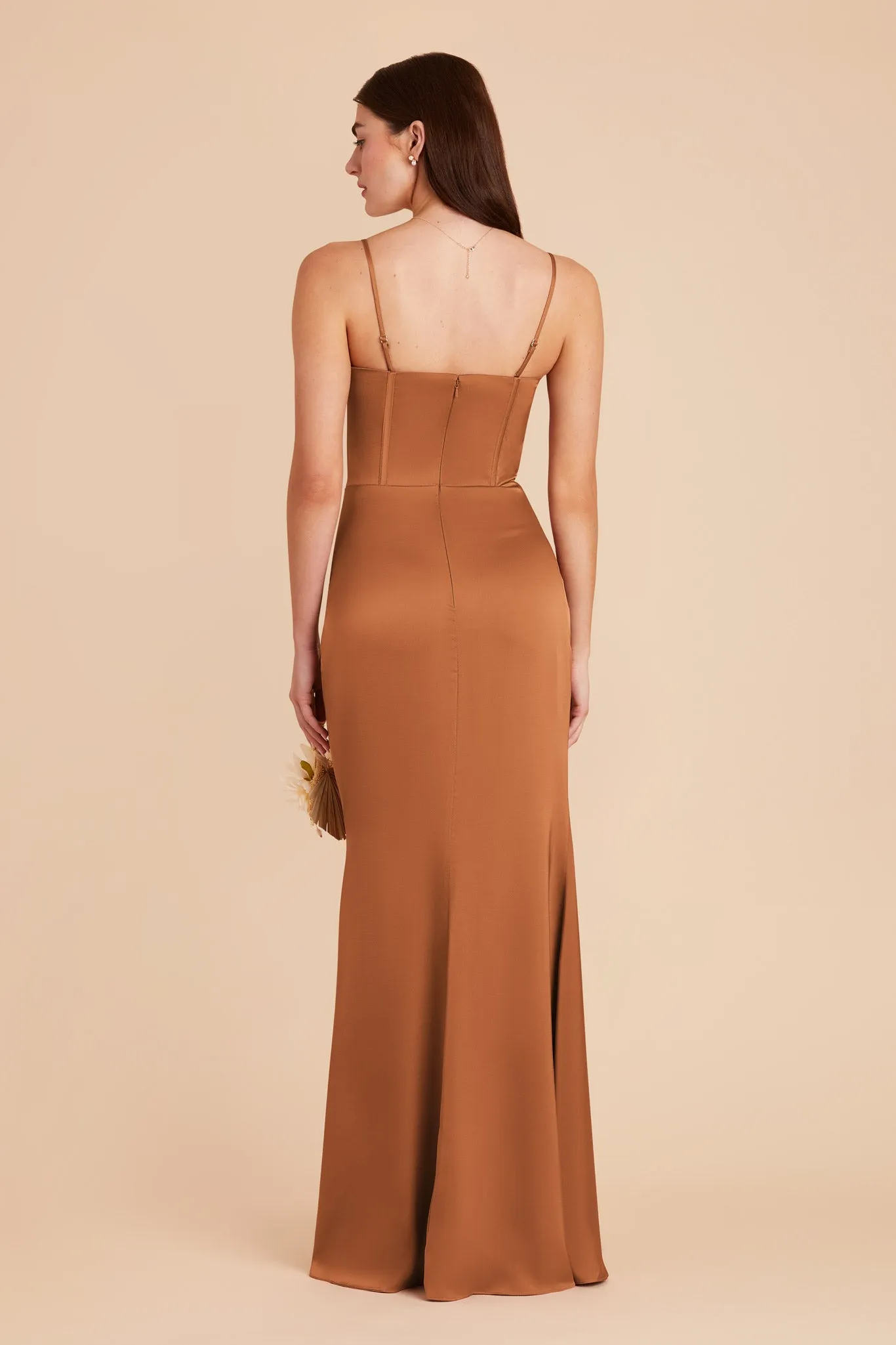 Carrie Matte Satin Dress - Rust sold by Birdy Grey product image thumbnail 4