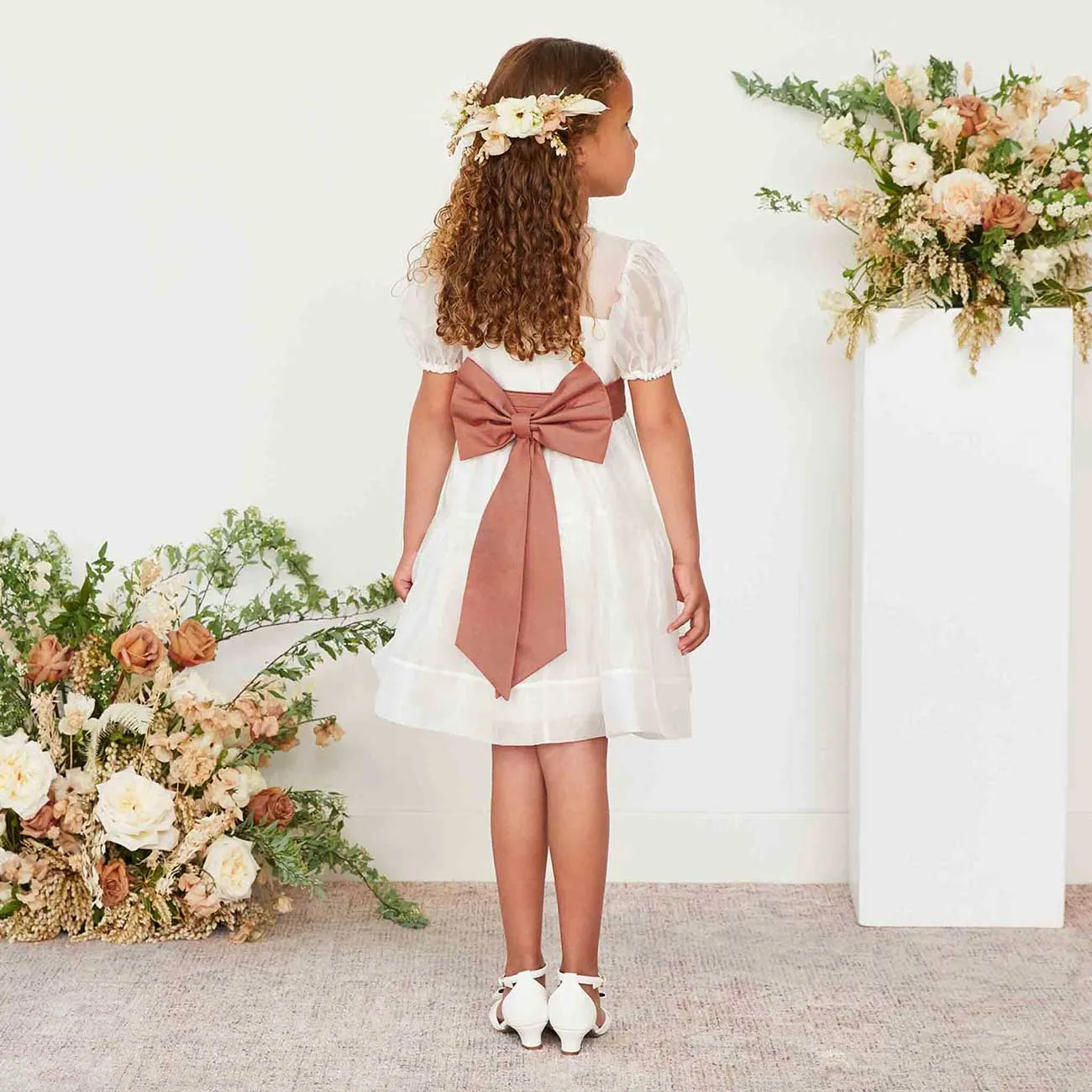 Liz Flower Girl Sash - Desert Rose sold by Birdy Grey product image thumbnail 2