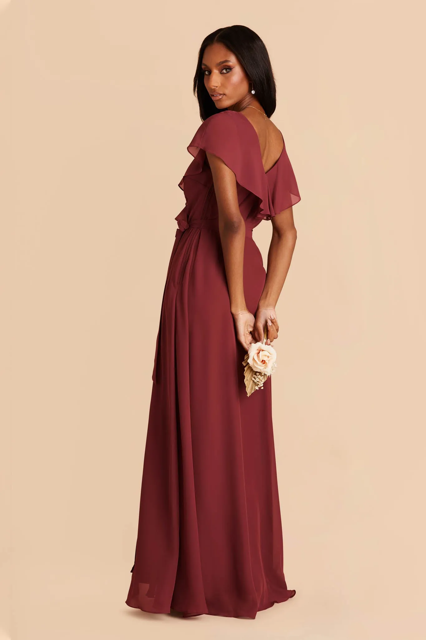 Jackson Chiffon Dress - Rosewood sold by Birdy Grey product image thumbnail 5