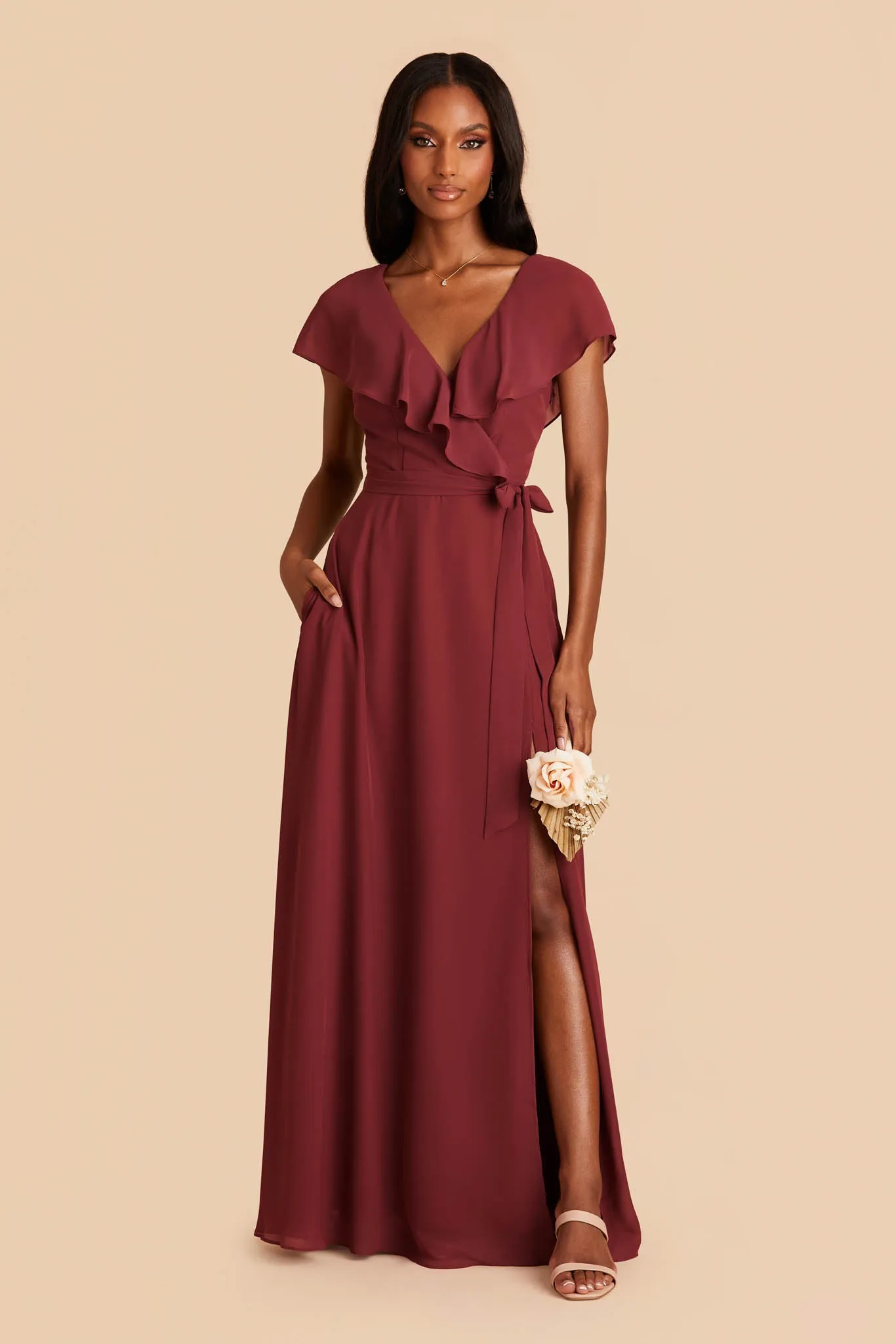 Jackson Chiffon Dress - Rosewood sold by Birdy Grey product image thumbnail 4