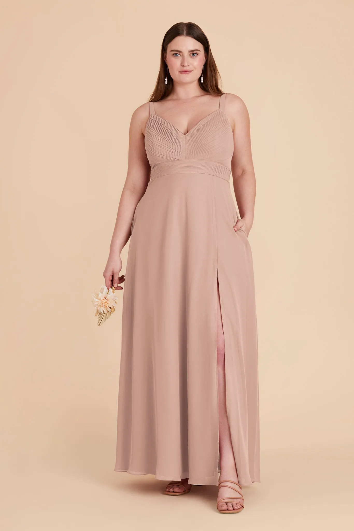 Deborah Chiffon Dress - Taupe sold by Birdy Grey product image thumbnail 2