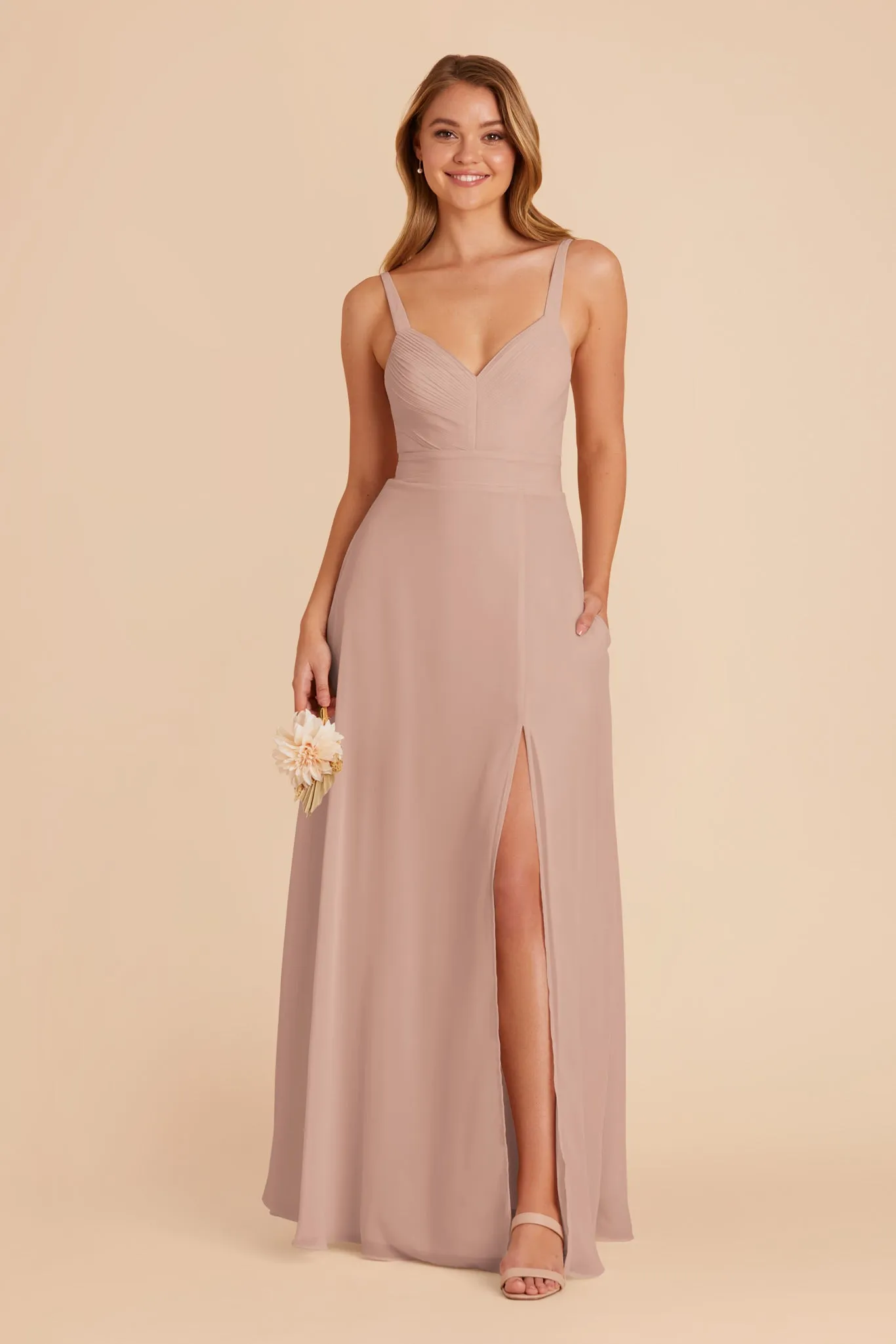 Deborah Chiffon Dress - Taupe sold by Birdy Grey product image thumbnail 3