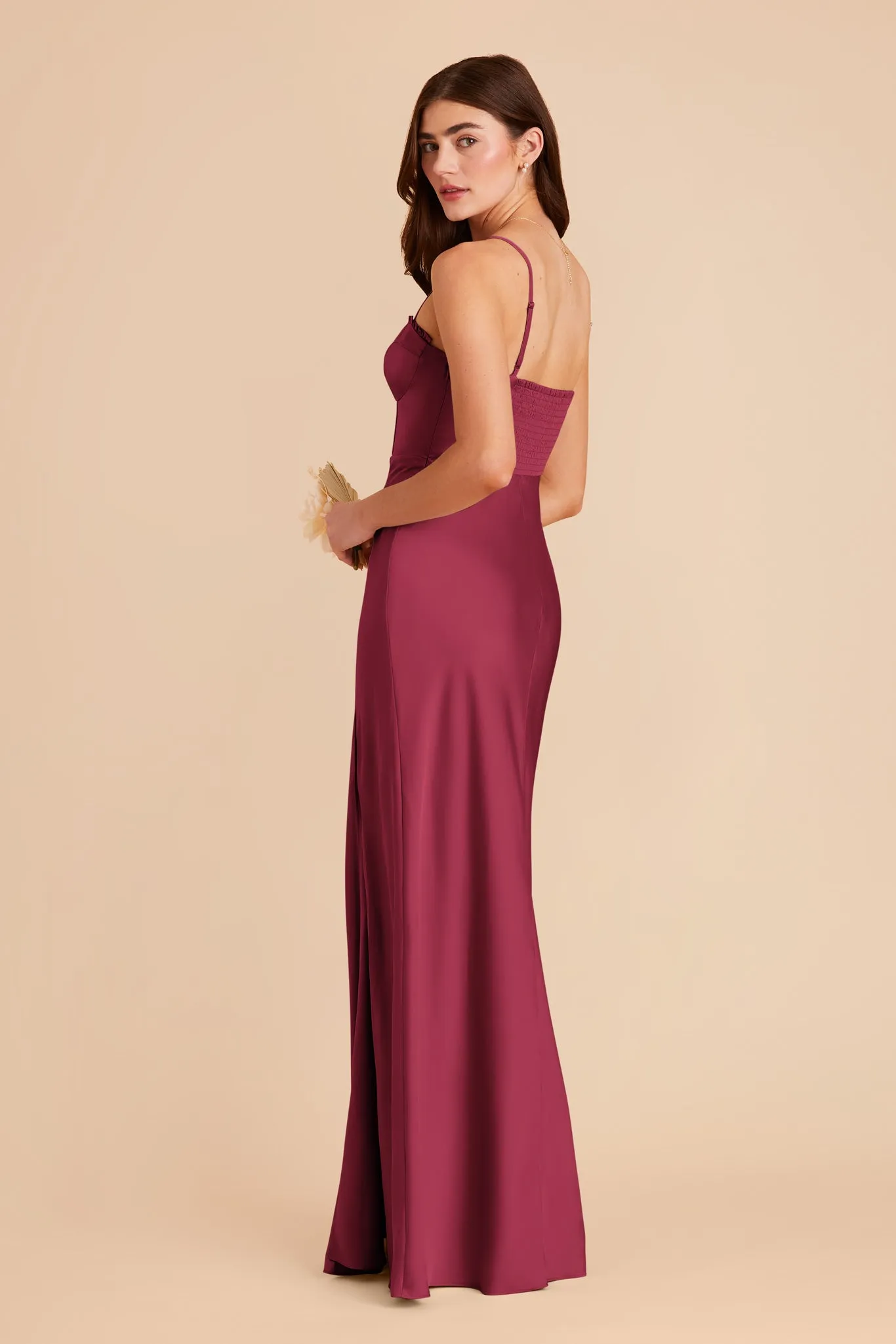 Jessica Matte Satin Dress - Berry sold by Birdy Grey product image thumbnail 5