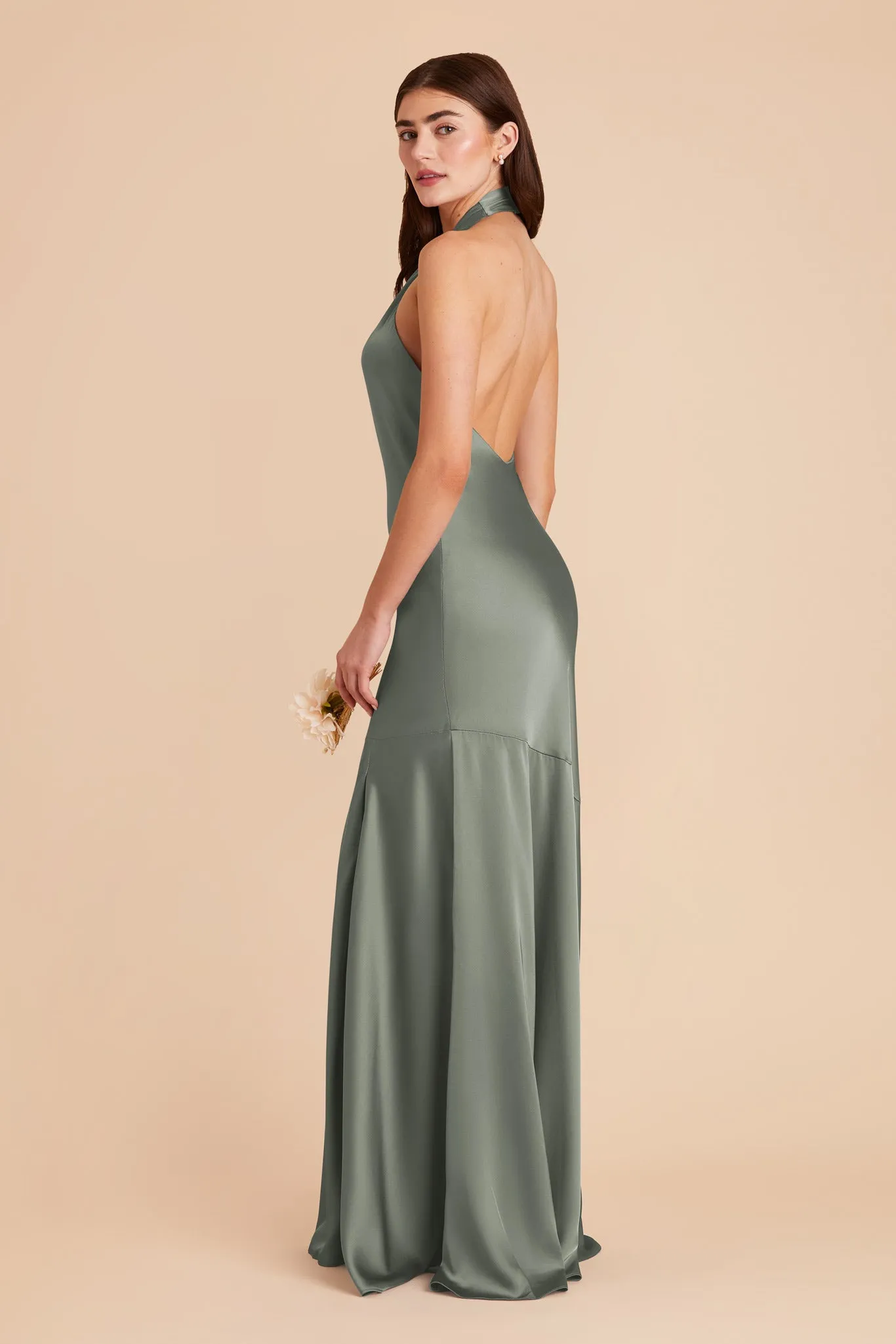 Stephanie Matte Satin Dress - Sea Glass sold by Birdy Grey product image thumbnail 4