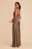 Lisa Long Matte Satin Dress - Mocha sold by Birdy Grey