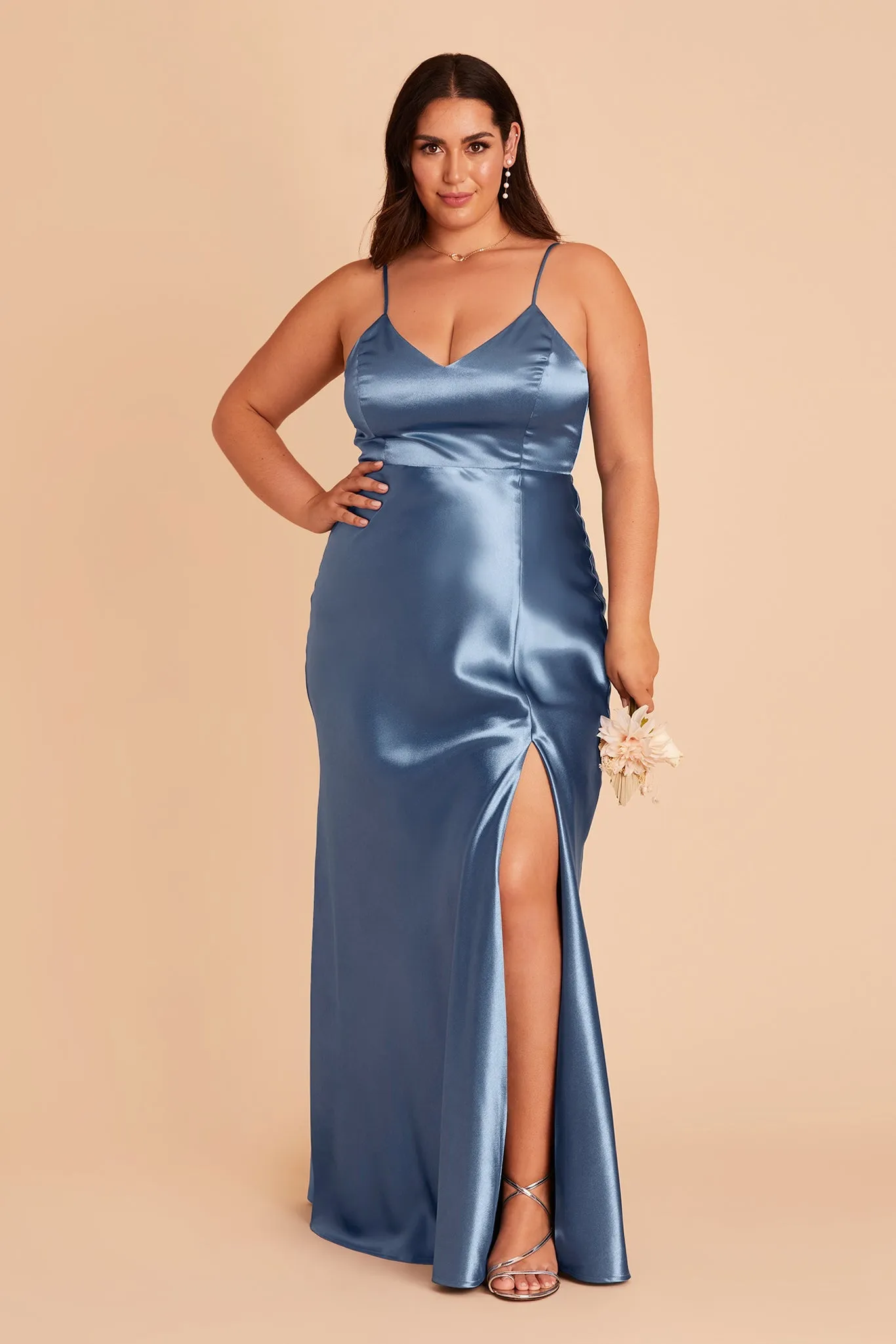 Jay Shiny Satin Dress - Twilight sold by Birdy Grey product image thumbnail 2