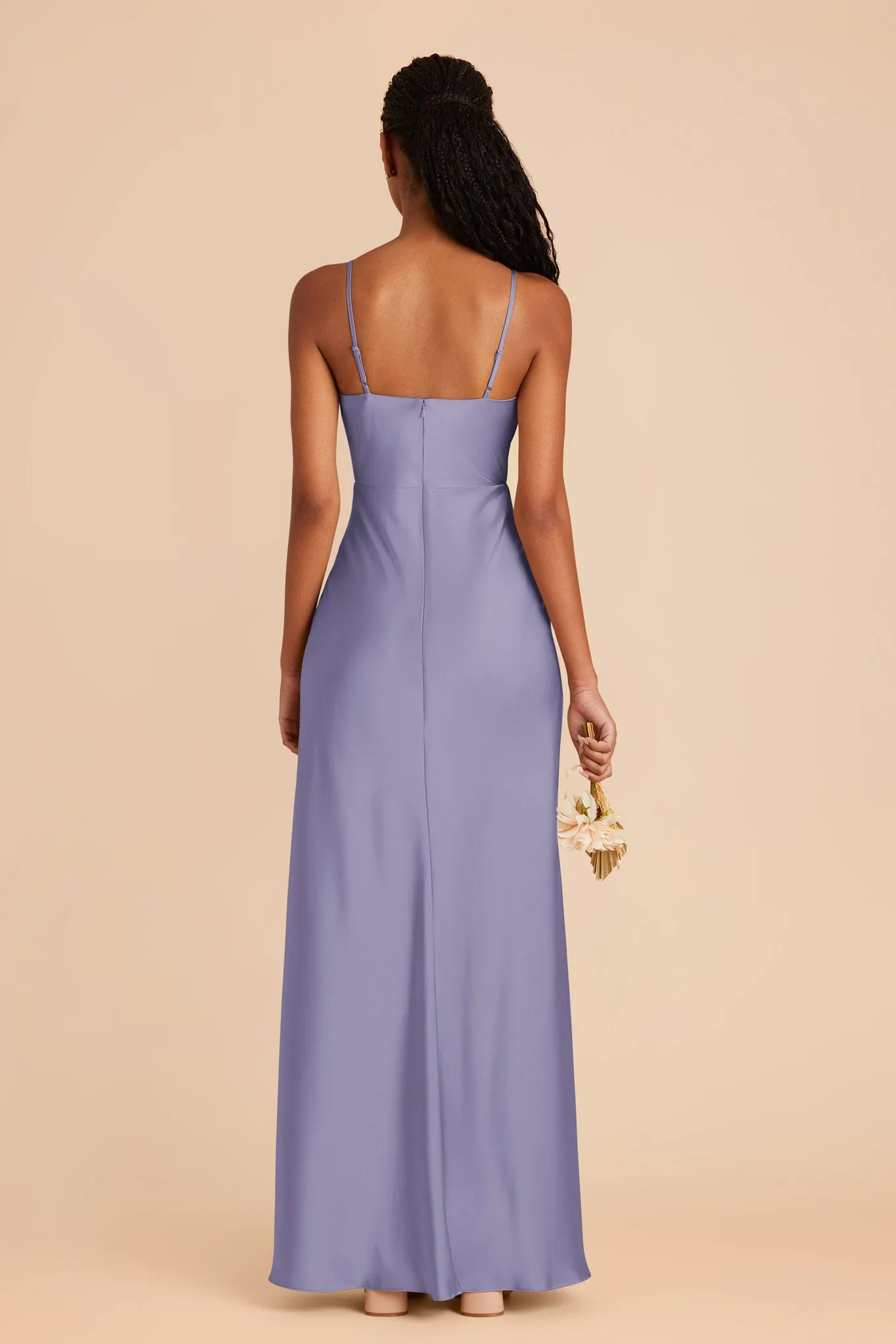 Lisa Long Matte Satin Dress - Wisteria sold by Birdy Grey product image thumbnail 5