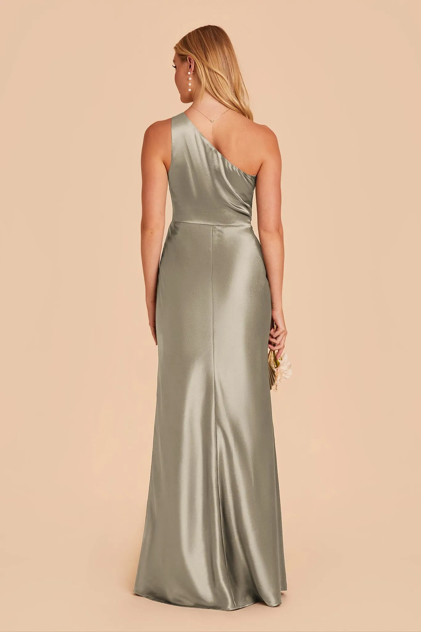 Kira Shiny Satin Dress - Moss Green sold by Birdy Grey product image thumbnail 5