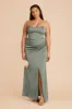 Anne Matte Satin Dress - Sea Glass sold by Birdy Grey