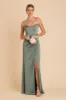 Anne Matte Satin Dress - Sea Glass sold by Birdy Grey